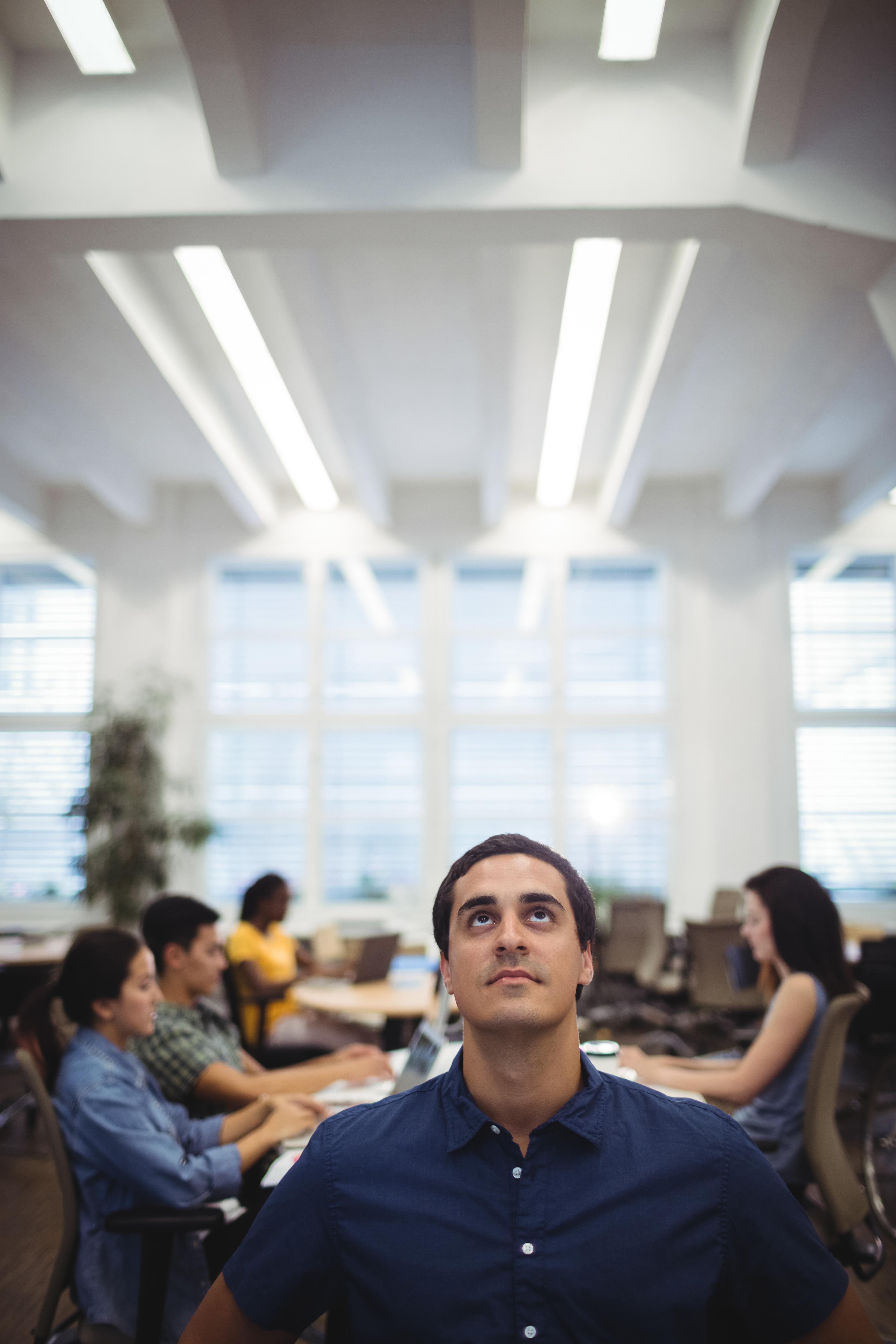 Businessman writing notes